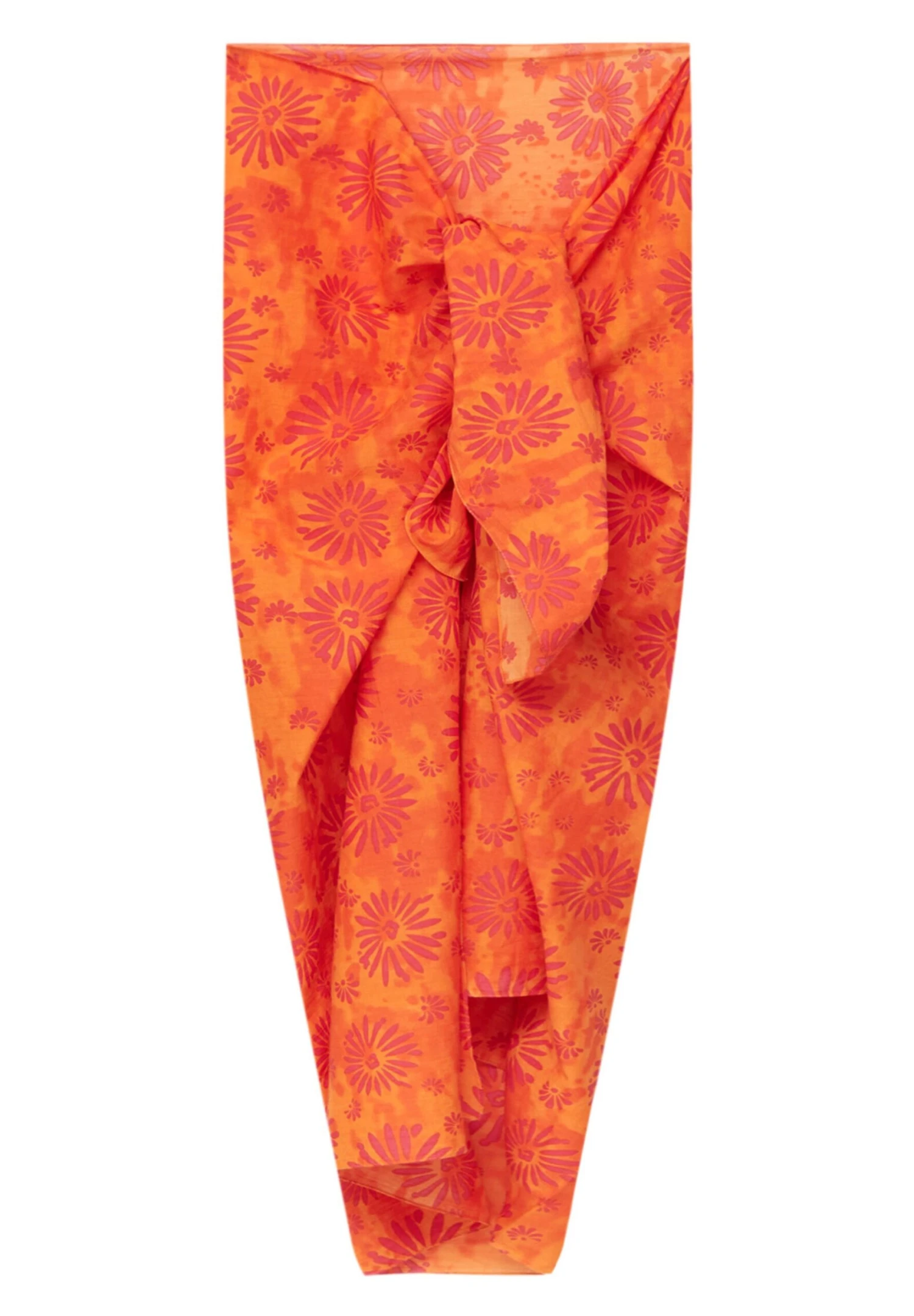 PULL & BEAR Floral Print Sarong - Accessorio Da Spiaggia - Orange 4 PULL & BEAR Floral Print Sarong - Accessorio Da Spiaggia - Orange - immagine 2