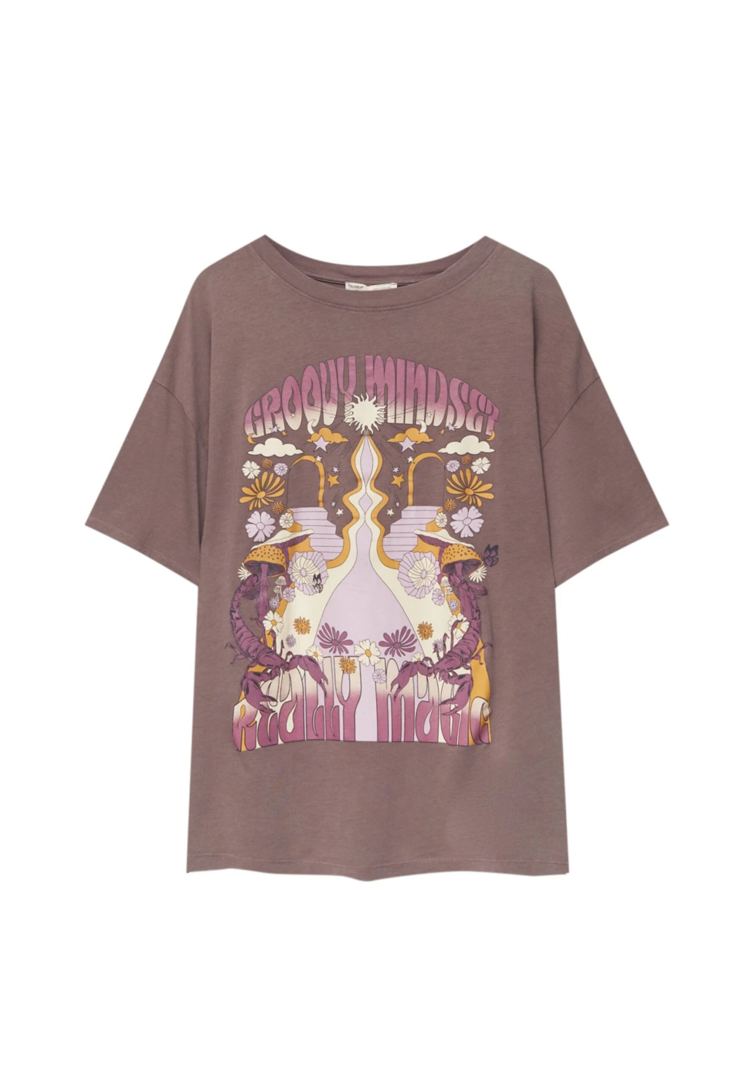 PULL & BEAR Short SleeveT-Shirt Con StampaBrown Donna T-shirt E Top PUC21D2HB-O11 7 PULL & BEAR Short SleeveT-Shirt Con StampaBrown Donna T-shirt E Top PUC21D2HB-O11 - immagine 5