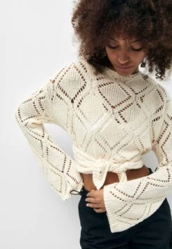 PULL & BEAR Open Knotted CardiganSand Donna Maglieria PUC21I0OD-B11 -Pull & Bear c393e740283443a1bad02a5329077480