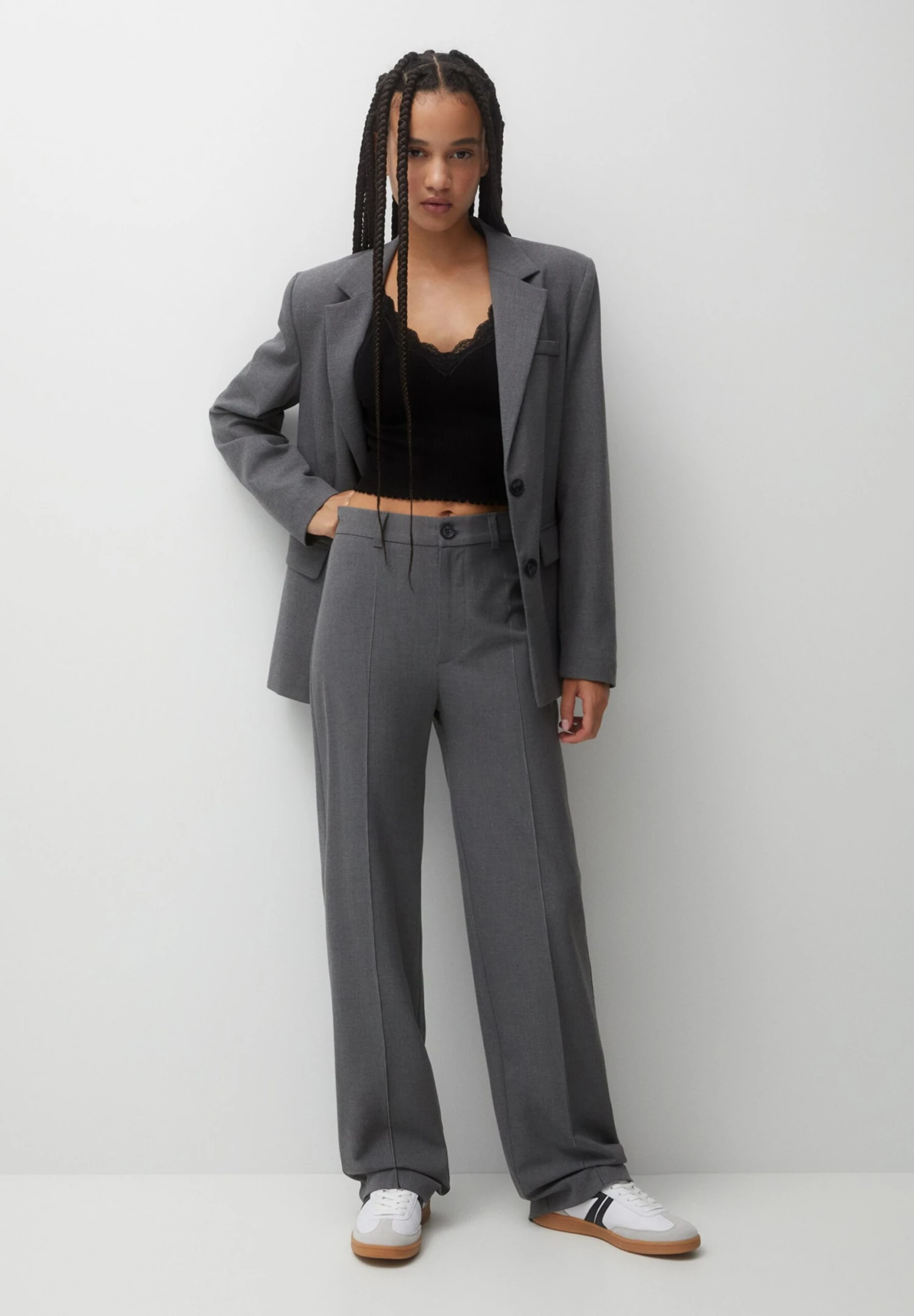 PULL & BEAR With Seam DetailPantaloniLight Grey Donna Pantaloni PUC21A0LL-C11 4 PULL & BEAR With Seam DetailPantaloniLight Grey Donna Pantaloni PUC21A0LL-C11 - immagine 2