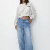 PULL & BEAR Cropped With HemFelpaGrey Donna Felpe PUC21J11Z-C11 -Pull & Bear c600362b4fbb4368950f4223f78b976e