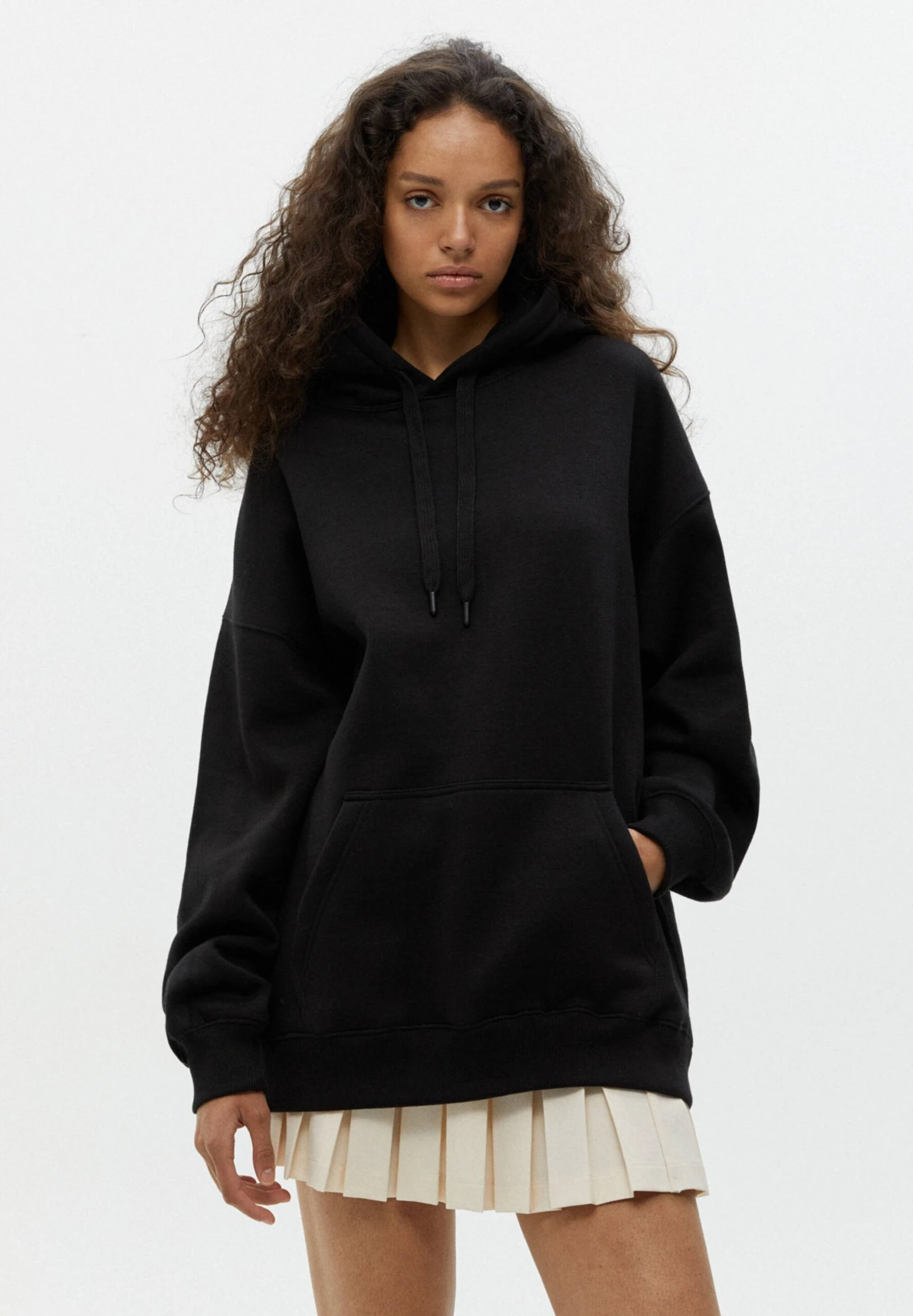 PULL & BEAR OversizeFelpa Con CappuccioMottled Black Donna Felpe PUC21J0OH-Q11 3 PULL & BEAR OversizeFelpa Con CappuccioMottled Black Donna Felpe PUC21J0OH-Q11