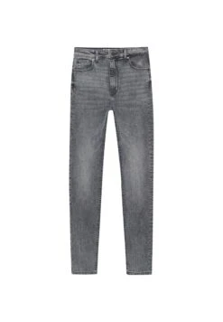 PULL & BEAR Super High Waisted - Jeans Skinny Fit - Dark Grey -Pull & Bear c70e63e12fb84d15a04b8a6e5d0136b9