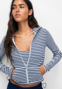 PULL & BEAR Hooded StripedFelpa Con ZipDark Blue Donna Felpe PUC21J10K-K11 10 PULL & BEAR Hooded StripedFelpa Con ZipDark Blue Donna Felpe PUC21J10K-K11 -Pull & Bear c70f69fbe6c0491a91364b3a7ab7a491