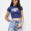 PULL & BEAR Varsity PasadenaT-Shirt Con StampaDark Blue Donna T-shirt E Top PUC21D2BO-K11