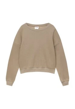 PULL & BEAR Round Neck - Felpa - Ochre -Pull & Bear c9ae9cdb0336402cb9ed6eb45bf90402