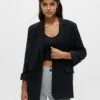 PULL & BEAR Basic Rolled-Up Sleeve BlazerBlazerBlack Donna Giacche E Blazer PUC21G091-Q11