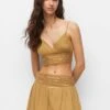PULL & BEAR Rustic Beaded - Gonna A Campana - Mustard Yellow