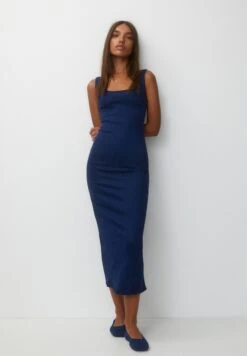 PULL & BEAR Seamless LongVestito Di JeansDark Blue Donna Vestiti PUC21C162-K11