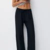 PULL & BEAR Flowing FadedPantaloniBlack Donna Pantaloni PUC21A0U3-Q11