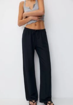 PULL & BEAR Flowing FadedPantaloniBlack Donna Pantaloni PUC21A0U3-Q11