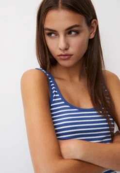 PULL & BEAR Basic StripedTopWhite Donna T-shirt E Top PUC21D2IF-K11 -Pull & Bear cc374374cb30407eb8bc094e68114d96