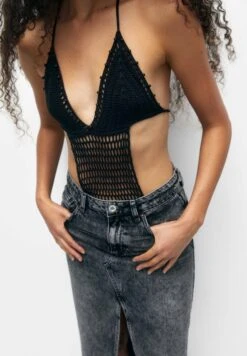 PULL & BEAR Crochet With BeadingBodyBlack Donna Intimo PUC81S004-Q11 -Pull & Bear cc7a5000a48447f59a20a66f45b9f075
