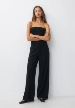 PULL & BEAR Smart With Buttons At The WaistPantaloniBlack Donna Pantaloni PUC21A0VL-Q11 10 PULL & BEAR Smart With Buttons At The WaistPantaloniBlack Donna Pantaloni PUC21A0VL-Q11 -Pull & Bear ccd7a42437a04ba7843fe2acb67f842d