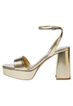 PULL & BEAR Sandali Con Tacco - Gold Coloured