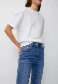 PULL & BEAR Basic Mom ComfortJeans A SigarettaBlue Denim Donna Jeans PUC21N0M3-K12 -Pull & Bear cdba9a774b3f4d84b599a90e1a35b0ed
