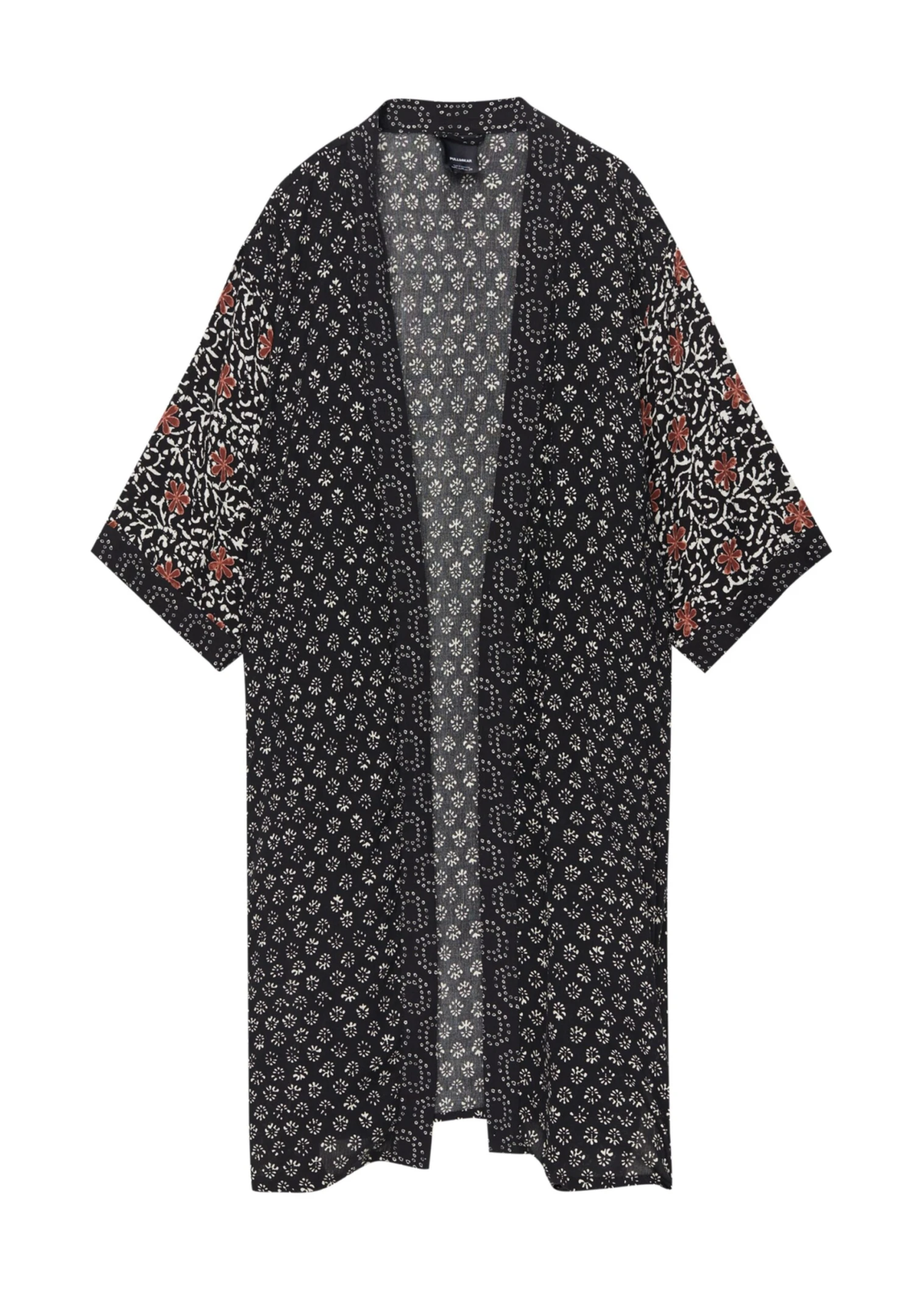 PULL & BEAR Long Printed-KimonoGiacca LeggeraBlack Donna Giacche E Blazer PUC21G0I7-Q11 7 PULL & BEAR Long Printed-KimonoGiacca LeggeraBlack Donna Giacche E Blazer PUC21G0I7-Q11 - immagine 5