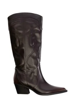 PULL & BEAR Stivali Texani / Biker - Bordeaux