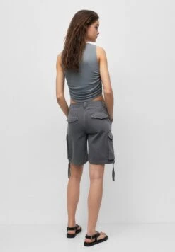 PULL & BEAR Bermuda- Shorts - Dark Grey -Pull & Bear d0ea5dc32bbc4353b84a9a245bc8d73c