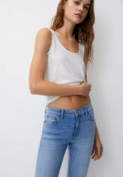 PULL & BEAR Mid-Waist BasicJeans Skinny FitLight-Blue Denim Donna Jeans PUC21N0M9-K11 -Pull & Bear d20c3b57f59e4facbca47c3f1a57814b