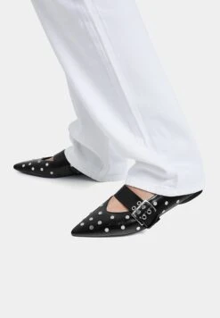 PULL & BEAR Studded Buckles - Ballerine - Black