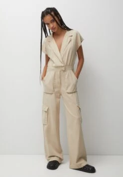 PULL & BEAR LongTuta JumpsuitBeige Donna Tute Jumpsuit PUC21T0AI-B11 -Pull & Bear d28d5ce4828c475c91ea735831f1c19f