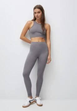 PULL & BEAR Seamless Halter CropTopGrey Donna T-shirt E Top PUC21D24K-C12 8 PULL & BEAR Seamless Halter CropTopGrey Donna T-shirt E Top PUC21D24K-C12 -Pull & Bear d44658c079854f2497fbf24fdb5abc59