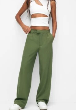 PULL & BEAR Darted SmartPantaloniGreen Donna Pantaloni PUC21A0SV-M11