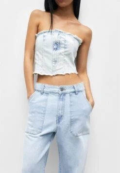 PULL & BEAR Carpenter- Jeans A Sigaretta - Blue -Pull & Bear d53b3c82c33348e8a3026c4b6b61bc09