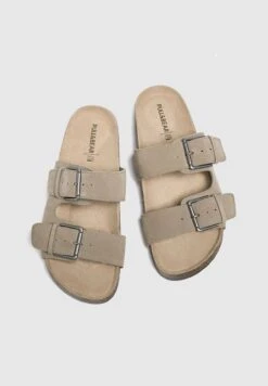 PULL & BEAR With BucklesCiabattineGrey Donna Ciabatte E Zoccoli PUC11A0KB-C11 -Pull & Bear d606b5a305aa4429a583597dad51fbef