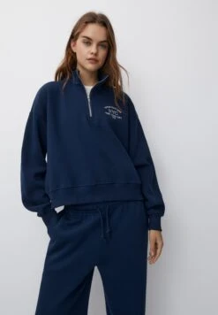 PULL & BEAR Basic - Felpa - Dark Blue