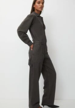 PULL & BEAR Long Sleeve - Tuta Jumpsuit - Grey -Pull & Bear d6d45bfbd7384ed0ad70dcefbd63a160