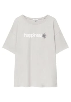 PULL & BEAR Short Sleeve HappinessT-Shirt Con StampaLight Grey Donna T-shirt E Top PUC21D2FK-C11 12 PULL & BEAR Short Sleeve HappinessT-Shirt Con StampaLight Grey Donna T-shirt E Top PUC21D2FK-C11 -Pull & Bear d74b7938aa2740ac91bcb8bde9ffcbb5