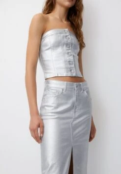 PULL & BEAR Gonna Di JeansSilver Coloured Donna Gonne PUC21B0KJ-D11 -Pull & Bear d8218eabe5ce4497b49c34bb99d9e3b0