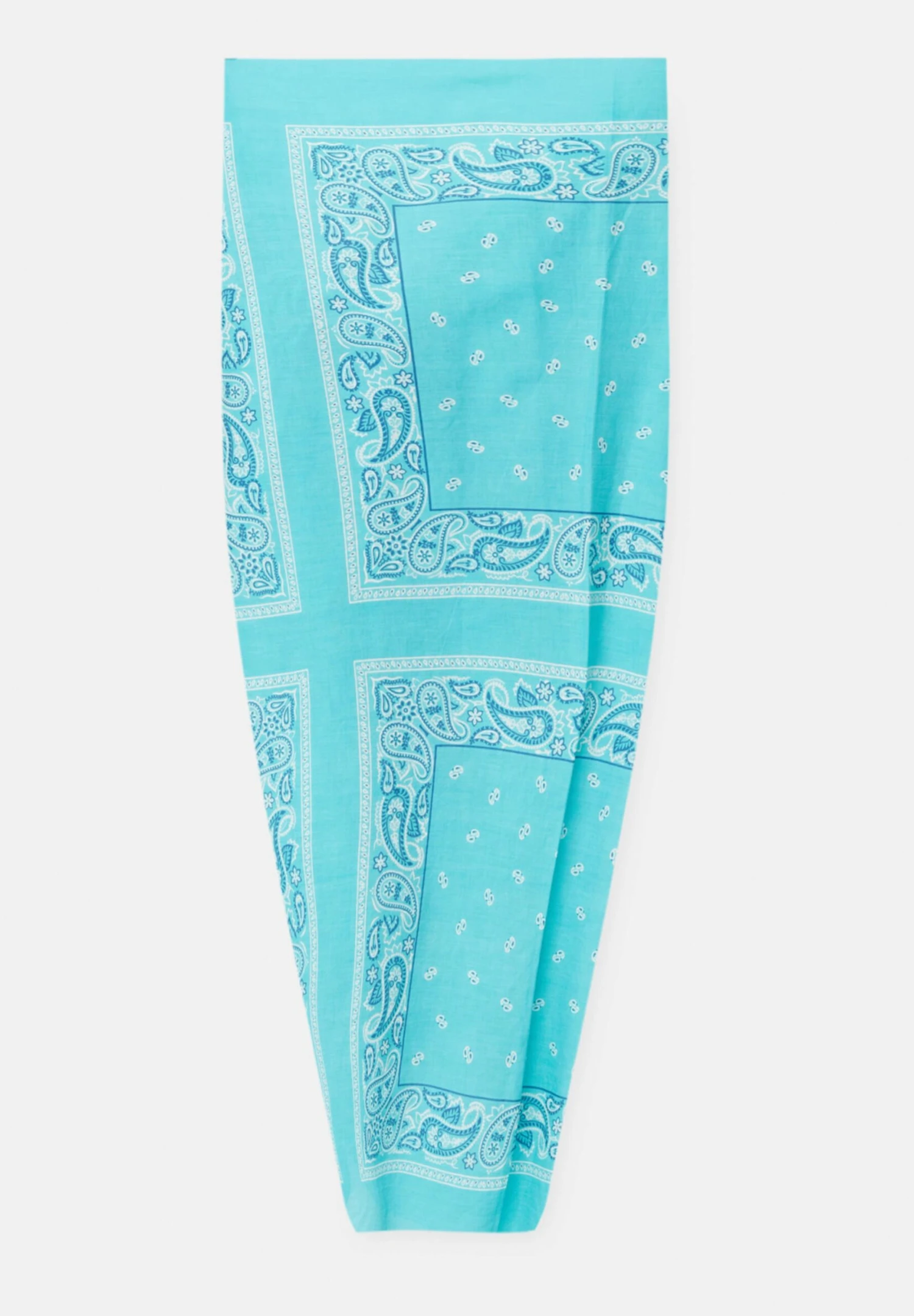 PULL & BEAR Printed Bandana-Style SarongAccessorio Da SpiaggiaBlue Donna Moda Mare PUC81H00E-K11 7 PULL & BEAR Printed Bandana-Style SarongAccessorio Da SpiaggiaBlue Donna Moda Mare PUC81H00E-K11 - immagine 5