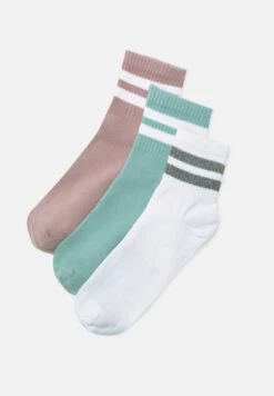 PULL & BEAR Pack Of 3 Striped CalzeGreen Donna Calze PUC81F04O-M11 -Pull & Bear dd382af9af4d4726adb24328dc9ad097