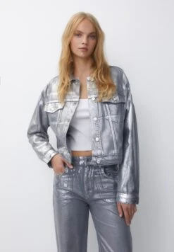 PULL & BEAR Giacca Di JeansSilver Coloured Donna Giacche E Blazer PUC21G0IQ-D11
