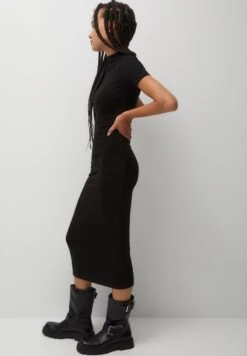 PULL & BEAR High Neck Basic - Vestito Lungo - Black -Pull & Bear deed78aa7b994ea7bdc6b6b0c770c066