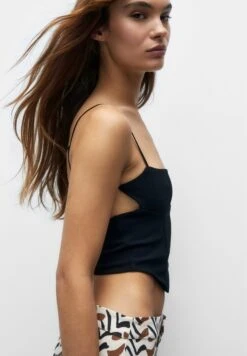 PULL & BEAR Corset - Camicetta - Black -Pull & Bear df4455aa16b242d3b5d9960d237b7efe