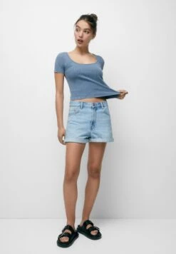 PULL & BEAR High-Waist MomShorts Di JeansStone Blue Denim Donna Shorts PUC21S0D1-K12 10 PULL & BEAR High-Waist MomShorts Di JeansStone Blue Denim Donna Shorts PUC21S0D1-K12 -Pull & Bear e04523833dcf4996a177ce22955b8081