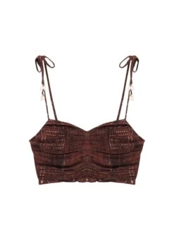 PULL & BEAR Strappy With ShellsCropTopLight Brown Donna T-shirt E Top PUC21E11O-O11 -Pull & Bear e12cf316b4054f908e6be46cd2dd1e4f