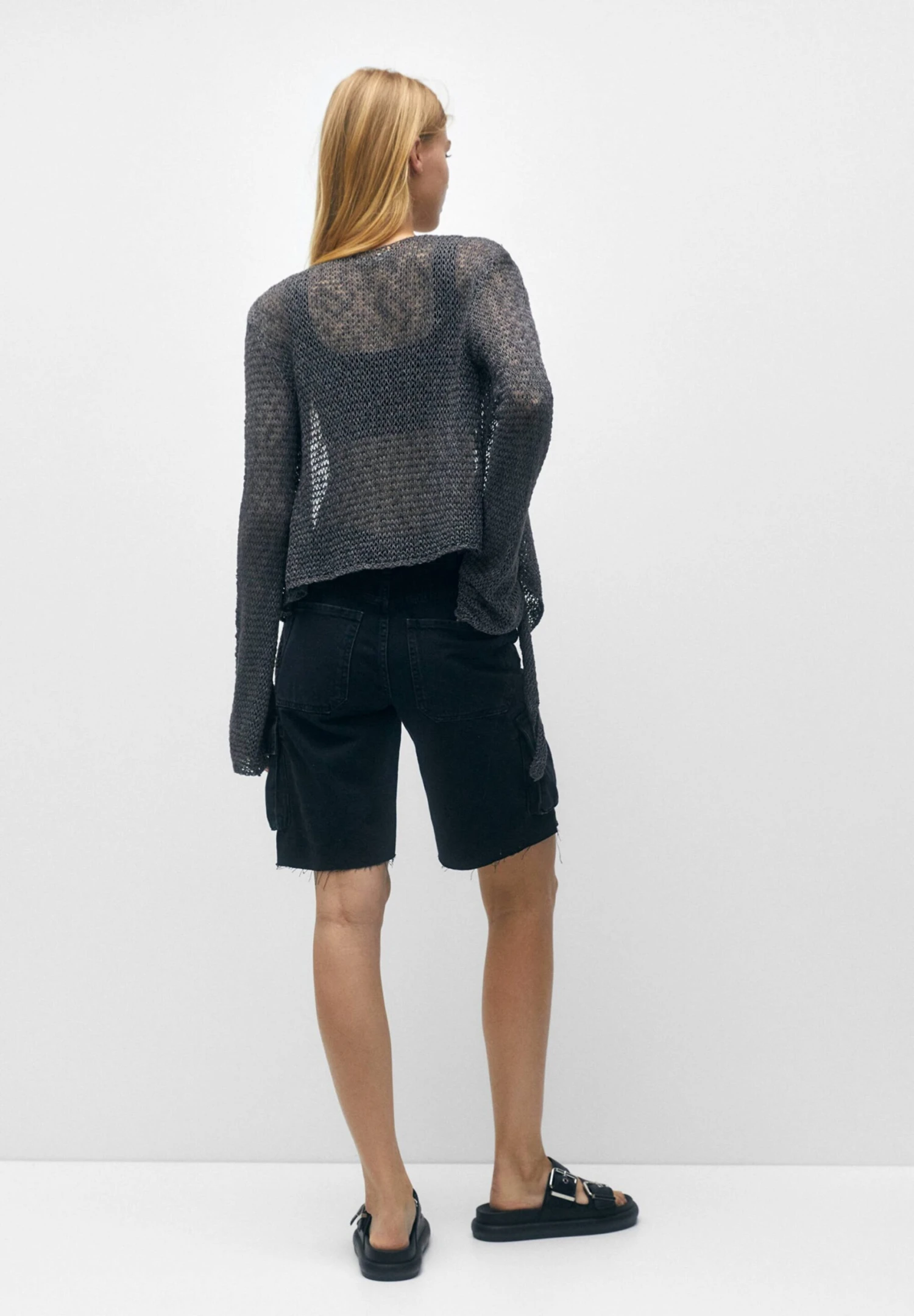 PULL & BEAR CardiganDark Grey Donna Maglieria PUC21I0OC-C11 5 PULL & BEAR CardiganDark Grey Donna Maglieria PUC21I0OC-C11 - immagine 3