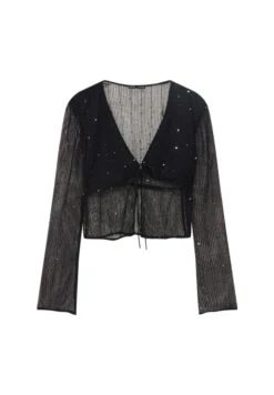 PULL & BEAR With Sequinned DetailCamicettaBlack Donna Camicie E Bluse PUC21E11X-Q11 -Pull & Bear e22bb7620eec455bbb2d1f865b712101