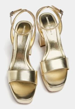 PULL & BEAR Sandali Con Tacco - Gold Coloured -Pull & Bear e22d59247a2944e5b9c234a9a1e363d8