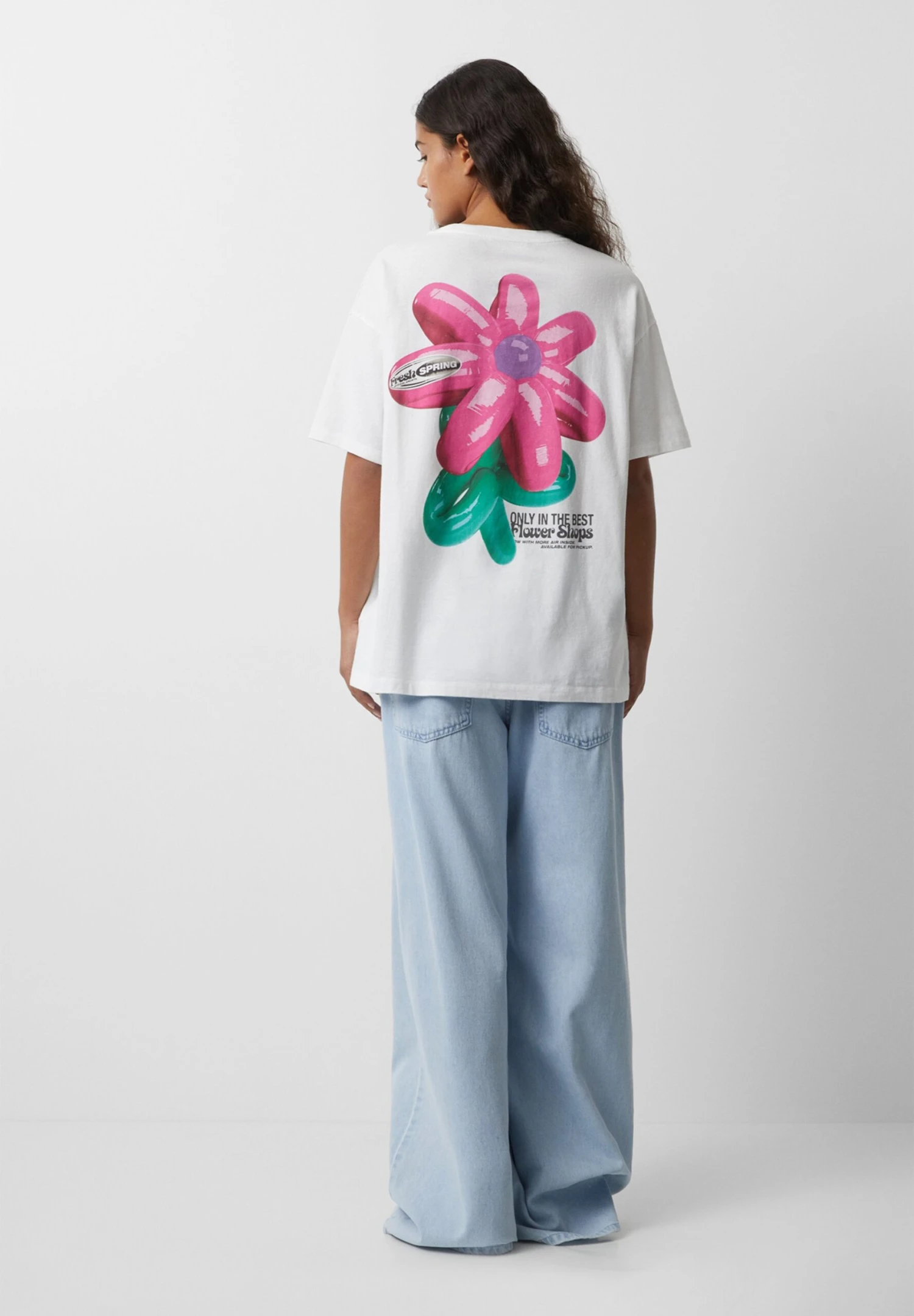 PULL & BEAR Short Sleeve T-Shirt Con StampaWhite Donna T-shirt E Top PUC21D2H4-A11 3 PULL & BEAR Short Sleeve T-Shirt Con StampaWhite Donna T-shirt E Top PUC21D2H4-A11