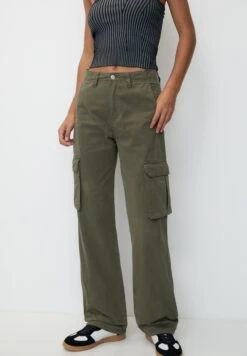 PULL & BEAR BasicPantaloni CargoKhaki Donna Pantaloni PUC21A0UZ-N11