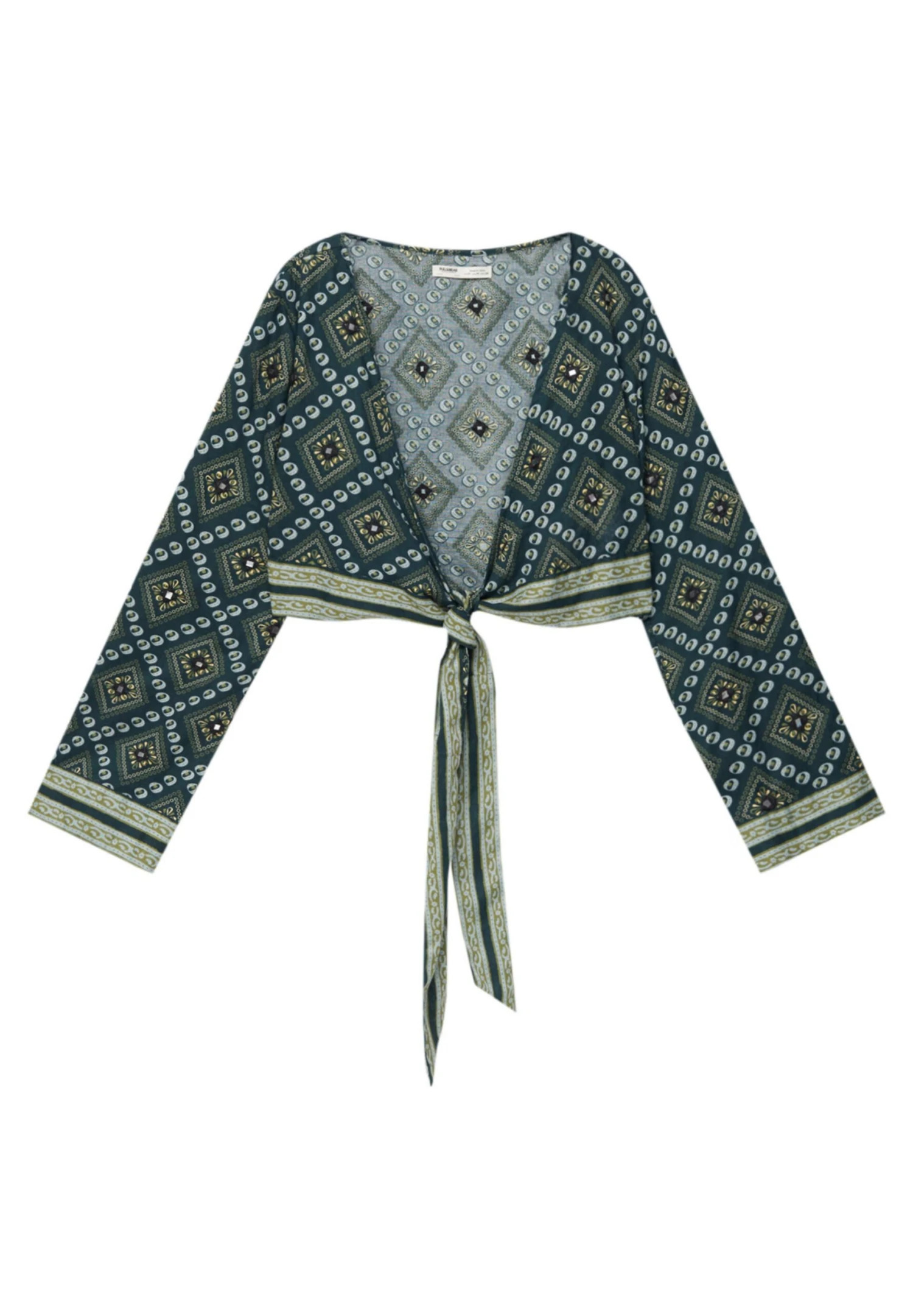 PULL & BEAR Printed KimonoGiacca LeggeraGreen Donna Giacche E Blazer PUC21E11L-M11 7 PULL & BEAR Printed KimonoGiacca LeggeraGreen Donna Giacche E Blazer PUC21E11L-M11 - immagine 5