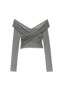 PULL & BEAR Long Sleeve SurpliceCamicettaLight Green Donna Camicie E Bluse PUC21E12M-M11 -Pull & Bear e48ebc17c32c449dbd7c894a1b1aafe4