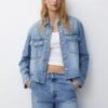 PULL & BEAR With PocketsGiacca Di JeansBlue Denim Donna Giacche E Blazer PUC21G0IL-K11