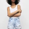 PULL & BEAR Mom-FitShorts Di JeansStone Blue Denim Donna Shorts PUC21S0D3-K12 -Pull & Bear e5a88ee5ea0e4a4e94f542465af9a10d